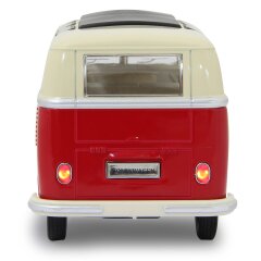 VW T1 Bus Diecast 1:24 rojo con LED sonido y Pullback Motor