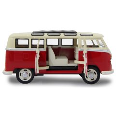 VW T1 Bus Diecast 1:24 rojo con LED sonido y Pullback Motor