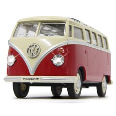 VW T1 Bus Diecast 1:24 rot mit LED Sound und R&uuml;ckzugmotor