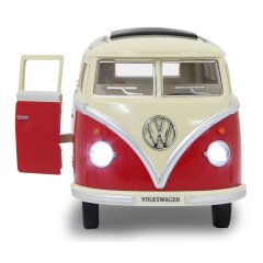 VW T1 Bus Diecast 1:24 rot mit LED Sound und R&uuml;ckzugmotor