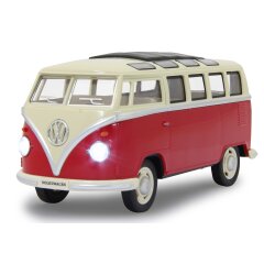 VW T1 Bus Diecast 1:24 rot mit LED Sound und R&uuml;ckzugmotor