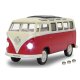 VW T1 Bus Diecast 1:24 rojo con LED sonido y Pullback Motor