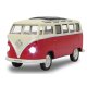 VW T1 Bus Diecast 1:24 rojo con LED sonido y Pullback Motor