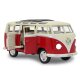 VW T1 Bus Diecast 1:24 rojo con LED sonido y Pullback Motor