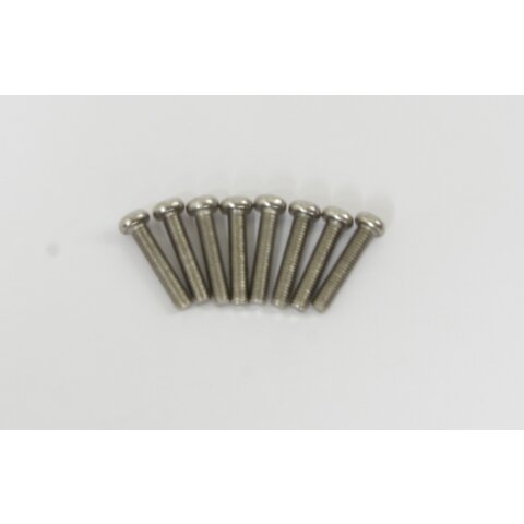 Screw M3x15 round head 8pcs