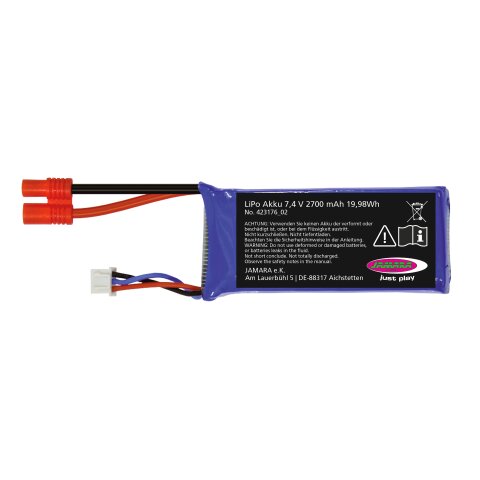 Accu Payload GPS Lipo 7,4V 2700mAh 19,98 Wh