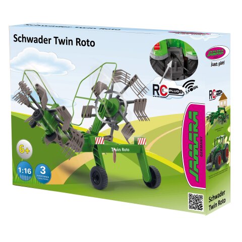 Schwader Twin Roto fr RC-Traktor 1:16