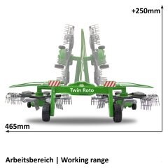 Rastrillo Twin Roto para Tractor-RC 1:16