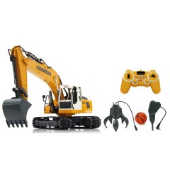 excavatrice Liebherr R936 1:20 2,4GHz Destruction Set avec Grappin obus et marteau de démolition