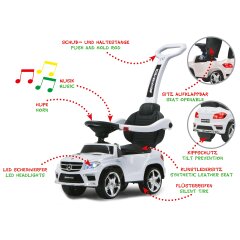 Cavalcabile Mercedes-Benz AMG GL63 bianco 2in1 con barra...