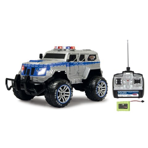 Policía Coche blindado Monstertruck 1:12 27MHz LED incl. batería & cargador