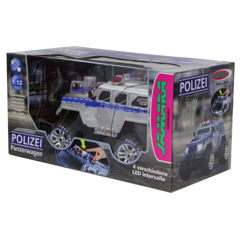 Polizei Panzerwagen Monstertruck 1:12 27MHz LED inkl. Akku & Ladegert