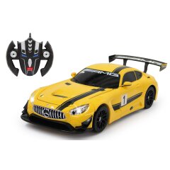 Mercedes-AMG GT3 transformable 1:14 jaune 2,4GHz transformable