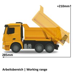 Autocarro ribaltabile Mercedes-Benz Arocs 1:26 2,4GHz