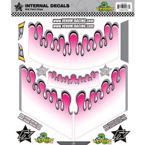 Adhesivos WET PAINT DROPS pink Venom Racing Internal Graphics