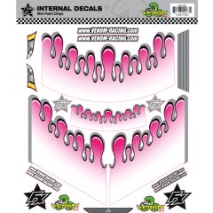 Autocollants WET PAINT DROPS pink Venom Racing Internal...