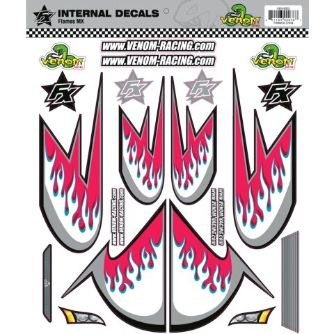 Decals Hot Rod Flames rosso Venom Racing Internal Graphics