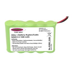 Akku Rupter/Cubic NiMh alt 6V 500mAh BEC-Anschluss