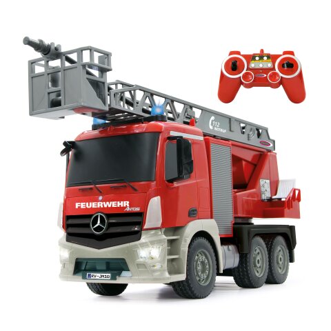 Mercedes-Benz Antos Echelle de pompiers tournant 1:20 2,4GHz Fonction projection