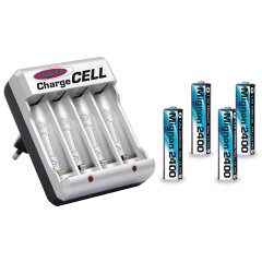 Cargador Charge Cell inc. 4pz. AA 1,2V im Blister incl....