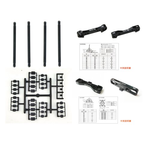 Suspension arm X3GT complete Set Alu CNC HN