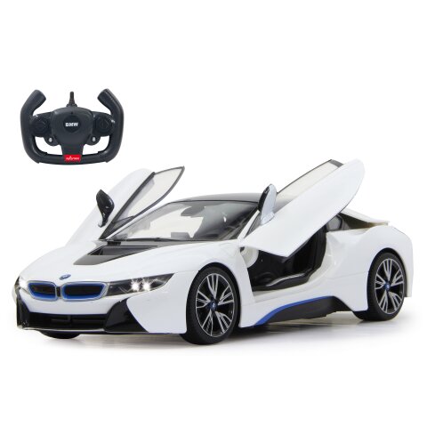 BMW I8 1:14 blanc 2,4GHz porte radiocommandé