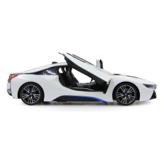 BMW I8 1:14 blanc 2,4GHz porte radiocommand&eacute;