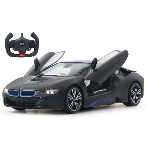 BMW I8 1:14 negro 2,4GHz apertura puerta teledirigida