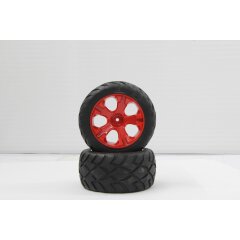 Wheel+Rim 1:10 Splinter red 2pcs