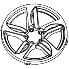 Wheel cover Ride-on Lamborghini Murcielago rear 2pcs