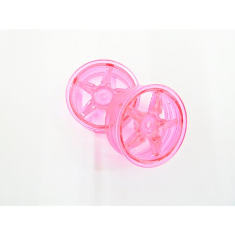 Cerchi 1:10 5 raggi neon rosa 22mm