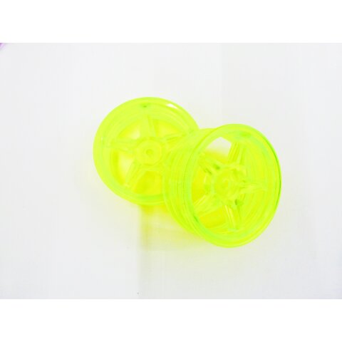 Jantes 1:10 5 rayons neon jaune 22mm