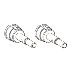 Axle Dakar front+rear 2pcs