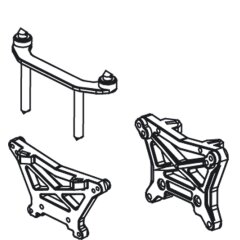 Stossdämpferhalter vorne, hinten und 1 St....