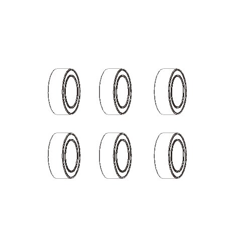 Roulement à billes 6x10x3 Z18 UE6