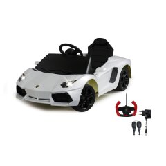 Ride-on Lamborghini Aventador bianco 40MHz 6V