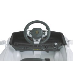 Ride-on Lamborghini Aventador blanc 40MHz 6V