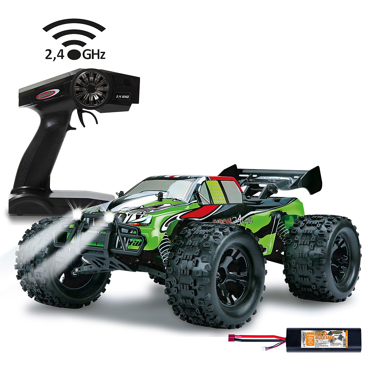 Akron Monstertruck BL 4WD 1:10 Lipo 2,4GHz Wheelybar
