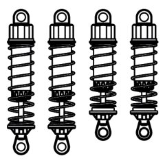 Ammortizzatore Lightray-General davanti/dietro 2x lunghi...