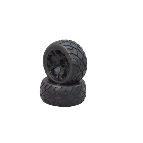 Tire+Rim 1:10 2pcs. Cocoon/ Splinter/Lextron black