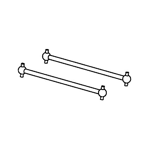 Arbre dentraînement Hoolk central Set 1x long/1x court