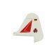 Aileron Piper Super Cub EP-Por rouge incl. Gouvernail de direction