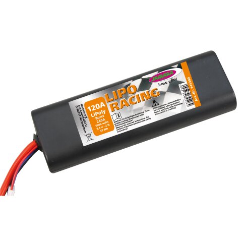 Pack de Batterie LiPo-Racing 7,4V 5000mAh 2N Hardcase/Bords arrondis