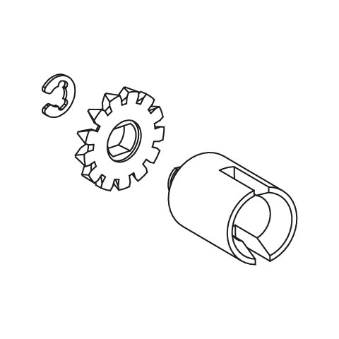 Differential bevel gear set Voltage/Major incl. universal joint + e-ring 2pcs