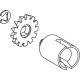 Differential bevel gear set Voltage/Major incl. universal joint + e-ring 2pcs