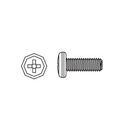 Umbrella head machine cross sc rew M3x12...