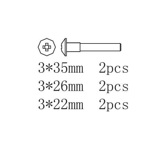 Perno braccetto Vo-Mj-Ti-Ho-In per 2pz 3X35 3X22 3X26