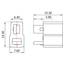 Conector alta corriente 50A par