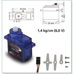 Servo High End Micro 9g Boîte de vitesse en plastiques