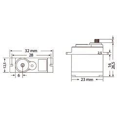 Servo High End Micro 9g Kunststoffgetriebe